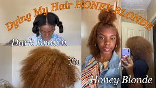 Dying My Hair Honey Blonde!!! WITHOUT BLEACH • Creme of Nature
