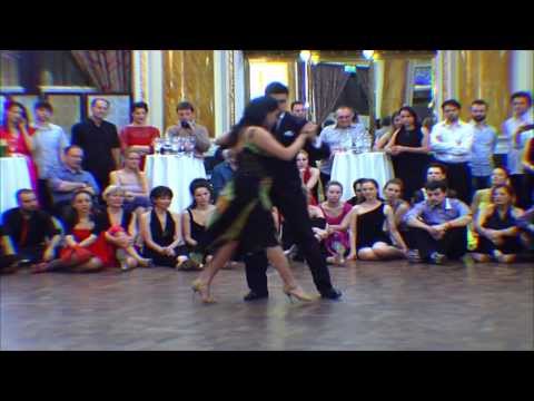  Sebastian Jimenez  and  Maria Ines Bogado  are  dancing  to  a  tango  at  Zagrep Tango Festival  in  2013