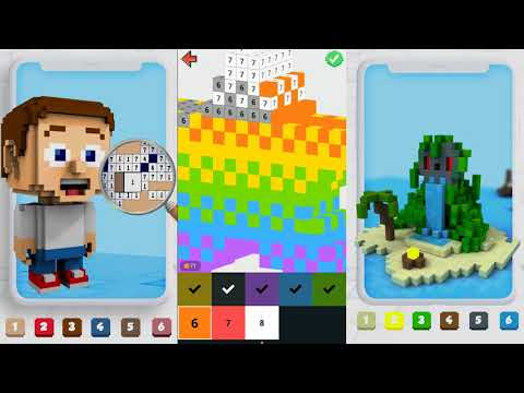 Color By Number Pixel Art 3D Video