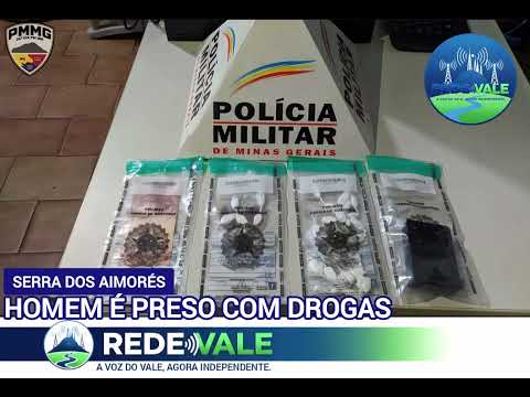 Homem é preso com drogas em Serra dos Aimorés 