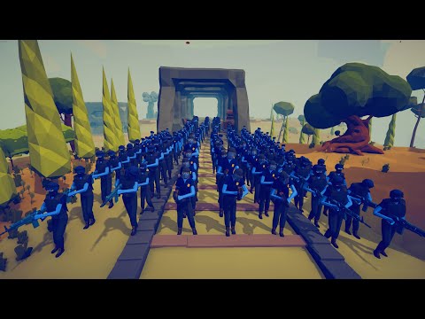 CAN 100x POLICE CLEAR GANG AREA? - Totally Accurate Battle Simulator TABS