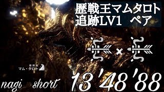 【MHW】歴戦王マムタロト　LV1　ペア　弓×弓　13'48'88