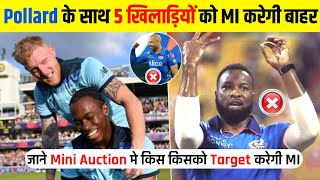 IPL 2023 MI New Squad | Mumbai Indians All Realeased & Target Players List Of IPL 2023 Mini Auction