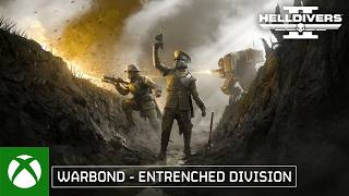 Xbox HELLDIVERS 2: Entrenched Division Warbond (2024) – Game Update Trailer