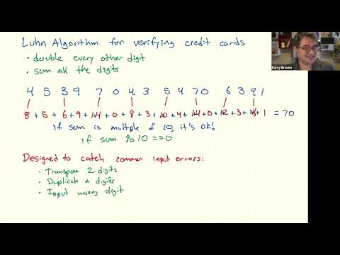Checksums: The Luhn Algorithm for Verifying Credit Card Numbers