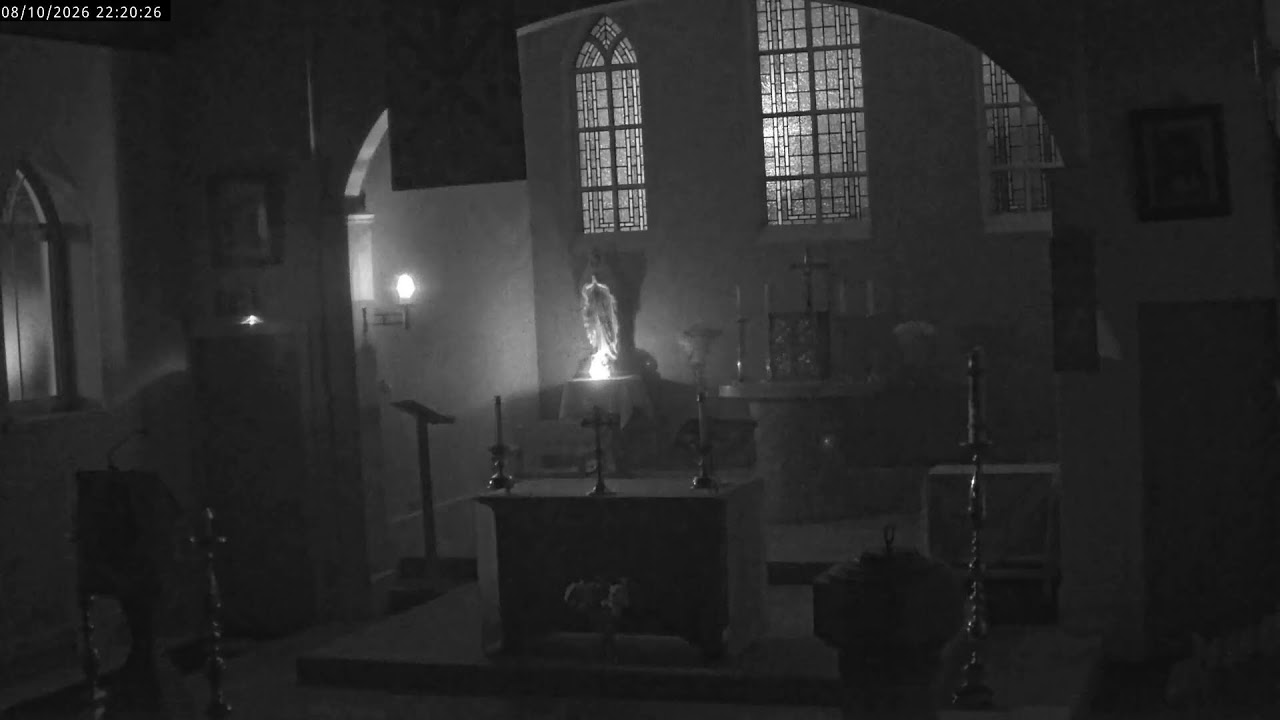 Live webcam view of Our Lady of Lourdes Church Sanctuary