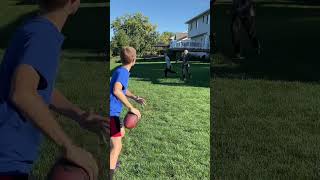 Mason throws the craziest dots in the football league! #sports #shorts #viral #football