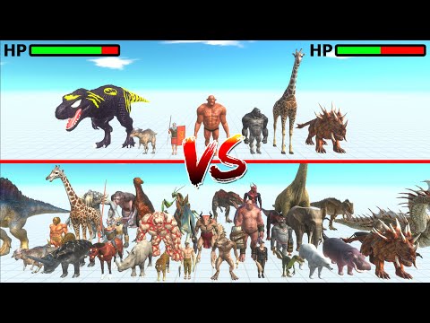 Random Team vs Dinosaurs + Infernals + Humans Tournament - Animal Revolt Battle Simulator