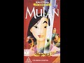 Opening Closing To Mulan 1999 VHS Australia ABC For Kids Version