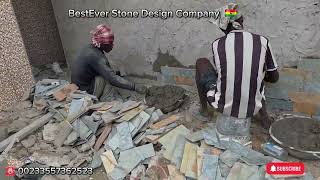 How we STOP dampness from destroying a building with natural marble stones 📍 Amasaman