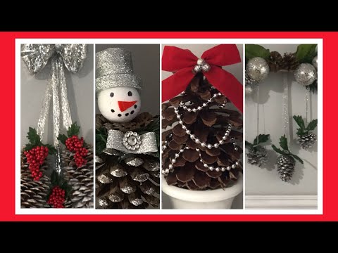 IDEAS FÁCILES CON PIÑAS DE PINO PARA DECORAR EN NAVIDAD/PINE CONE DECORATION 2019