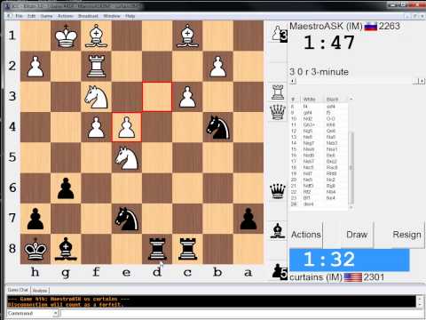 3 minute chess #155: IM Alexey Kireev vs IM Greg Shahade - Boring Stuff