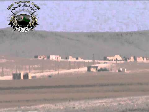 استهداف دبابة لقوات النظام بصاروخ السهم الأحمر من قبل الفرقة 77 في بلدة عزان في ريف حلب الجنوبي