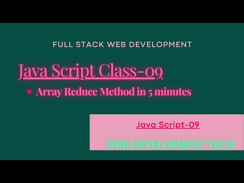 Javascript 09 Reduce Method Array Full Stack Web Development Series Mern Stack
