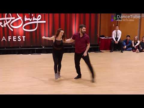 Improv West Coast Swing Dance - Ben Morris & Alyssa Glanville - Budafest 2018 Pro Show
