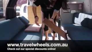 preview picture of video '2-3 Person Campervan [New Shape] travelwheels campervan hire Australia'