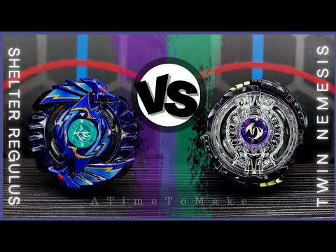 SHELTER REGULUS.5S.Tw vs TWIN NEMESIS.3H.J | ON REAL LIFE BEYBLADE STADIUM