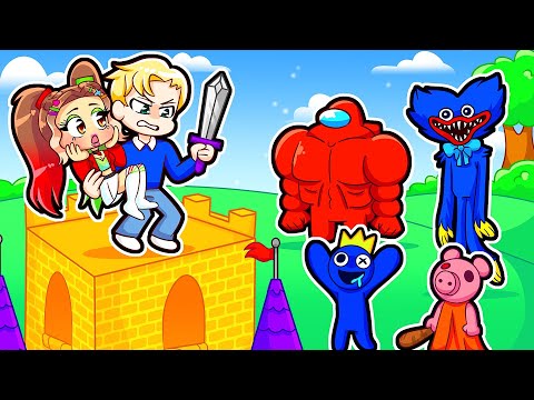 Bella & Mason BUILD TO SURVIVE Big EVIL MONSTERS!