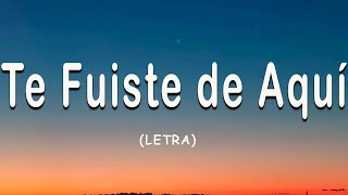Reik |  Te Fuiste de Aquí | (Letra/Lyrics)