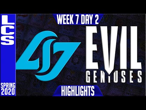 CLG vs EG Highlights | LCS SPring 2020 W7D2 | Counter Logic Gaming vs Evil Geniuses