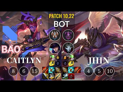 DRX BAO Caitlyn vs Jhin Bot - KR Patch 10.22