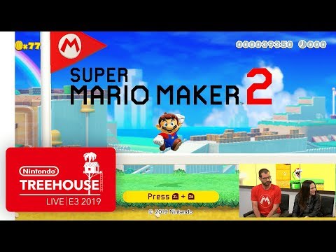 Super Mario Maker 2 Gameplay Pt. 1 - Nintendo Treehouse: Live | E3 2019 thumbnail