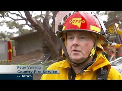 Driver trapped in crushed truck cab