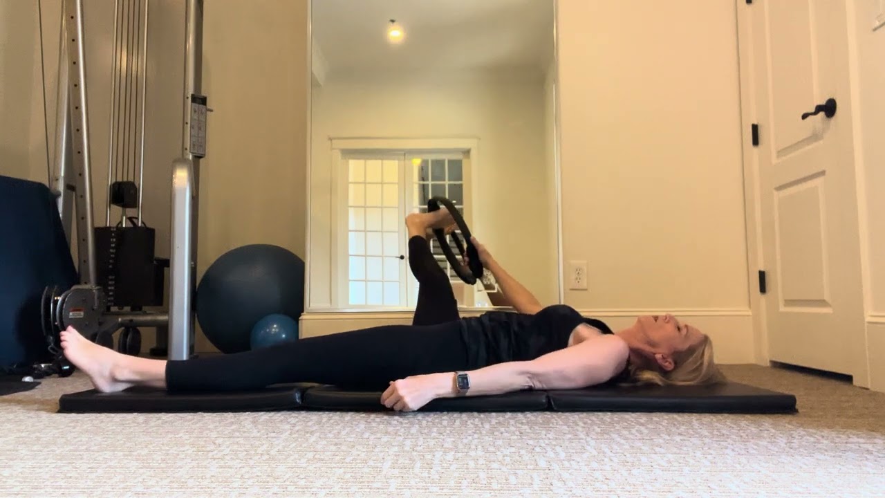 Hamstring Stretch with Pilates Ring