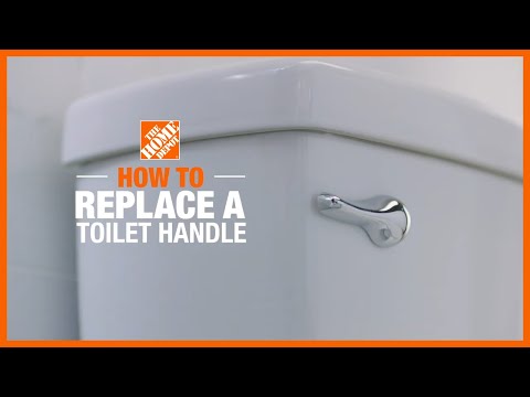 Part of a video titled How to Replace a Toilet Handle | Toilet Repair | The Home Depot