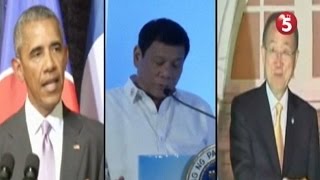 PRES. DUTERTE, NAKAHARAP SINA US PRES. OBAMA AT UN SEC. GEN. BAN KI MOON