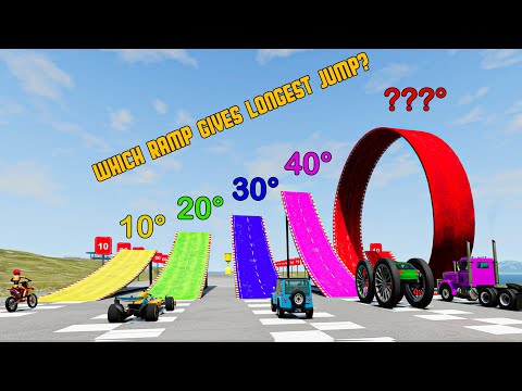 Beamng drive - Which Ramp gives Longest Jump? - Part 3