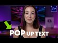 SUPER EASY Pop up text animation in Premiere Pro 2022