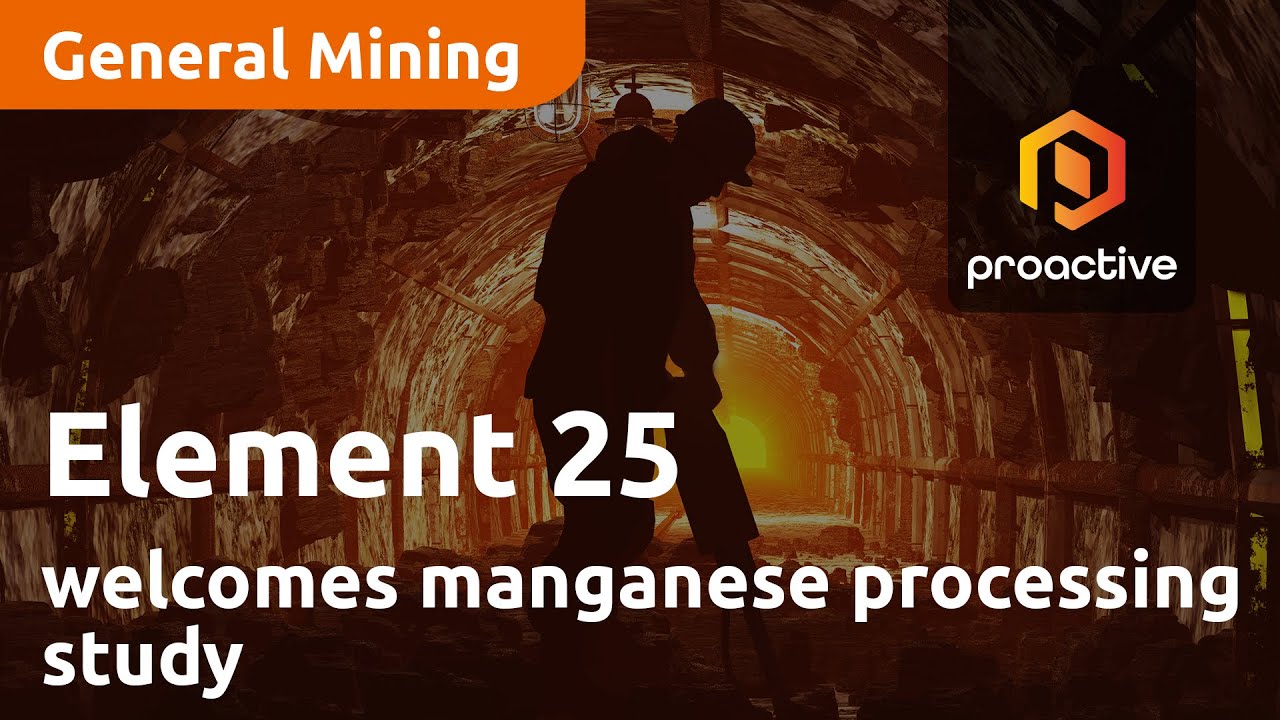 Element 25 welcomes manganese processing study