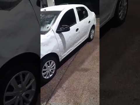 Fuerte temporal golpeó al sur santafesino. Caída de granizo