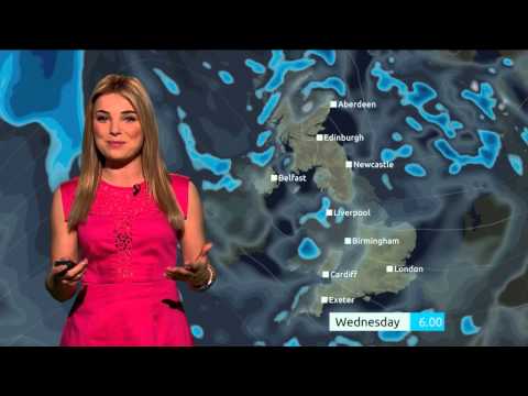 Wednesday weather: Lighter and less frequent showers