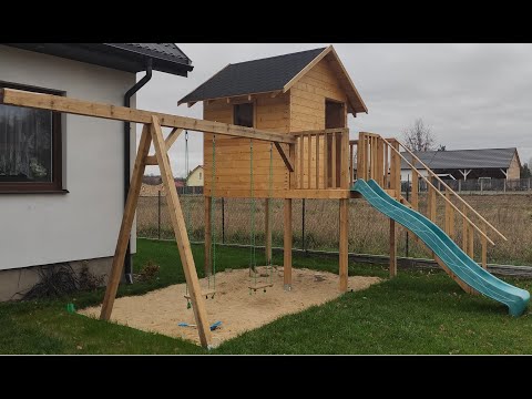 #5-Jak zbudować domek z huśtawką oraz ze zjeżdżalnia. (child's playhouse).cz1