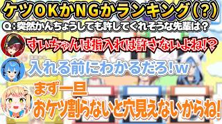 先輩格付けランキングのはずがなぜかケツ穴ワードが飛び交うとんでもねぇ配信になり大喜びなねねち【ホロライブ/桃鈴ねね/切り抜き】