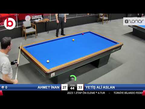 AHMET İNAN & YETİŞ ALİ ASLAN Bilardo Maçı - 2023 1.ETAP ÖN ELEME-4.TUR