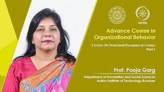 Lecture 34: Structural Dynamics of Groups: Part-I