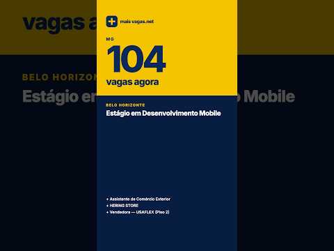 A partir de R$ 900,00 em Belo Horizonte — 104 vagas abertas #shorts