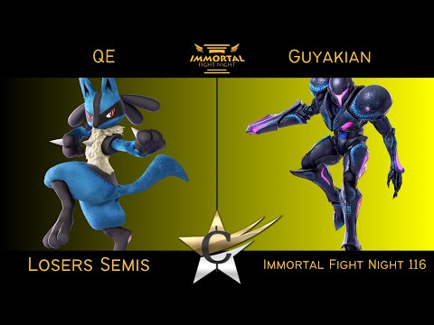 Immortal Fight Night 116 Losers Semis - QE (Lucario) vs Guyakian (Dark Samus) Smash Ultimate - SSBU