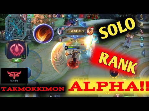 ALPHA SOLO RANK! | ALPHA BEST SIDELANE BUILD AND EMBLEM | ALPHA DAMAGE + DEFEND | MLBB