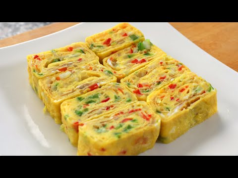Korean rolled omelette (Gyeran-mari: 계란말이)