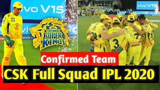 IPL 2020 Chennai Super Kings ( CSK ) Full Squad Confirmed ! Full Team,New & Retained Players 🔥