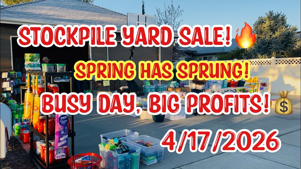 Stockpile Yard Sale || 4/17/2026 || So Many People Came || Busy but Fun! Totally worth it! Thank You