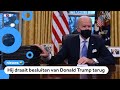 Nieuwe president Biden meteen aan het werk