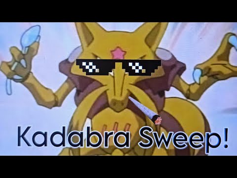 Pokemon Fire Red - Beating the elite four with only a Kadabra!