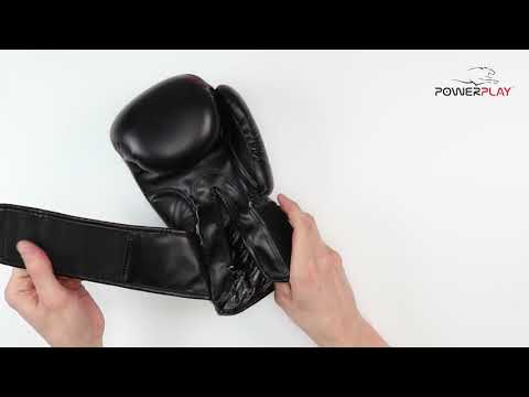 Перчатки для бокса PowerPlay 3004 Classic Black тренировочные боксерские для ринга и мешка 18 унций - фото 1 - id-p3133777190