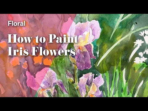 Watercolor Painting | An Iris Flower