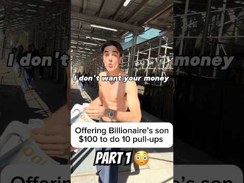 Offering billionaire’s son $100 to do 10 pull-ups 😳 #nyc #workout #calisthenics #rich #abs